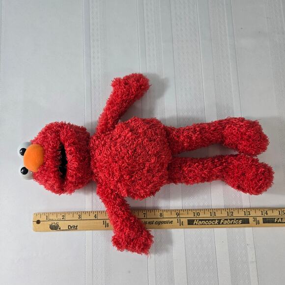 Sesame Street 15" Elmo Soft Cuddly Plush Stuffed Animal with Curly Hair - Picture 5 of 5